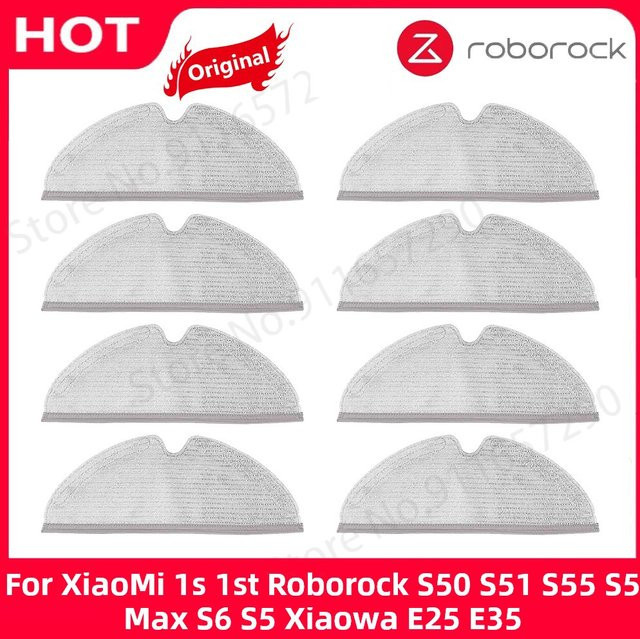 Roborock Wischtücher und Lappen in Weiß für Staubsaugerroboter S50 S51 S55 S5 Max S6 Xiaowa E25 E35 - Bild 1