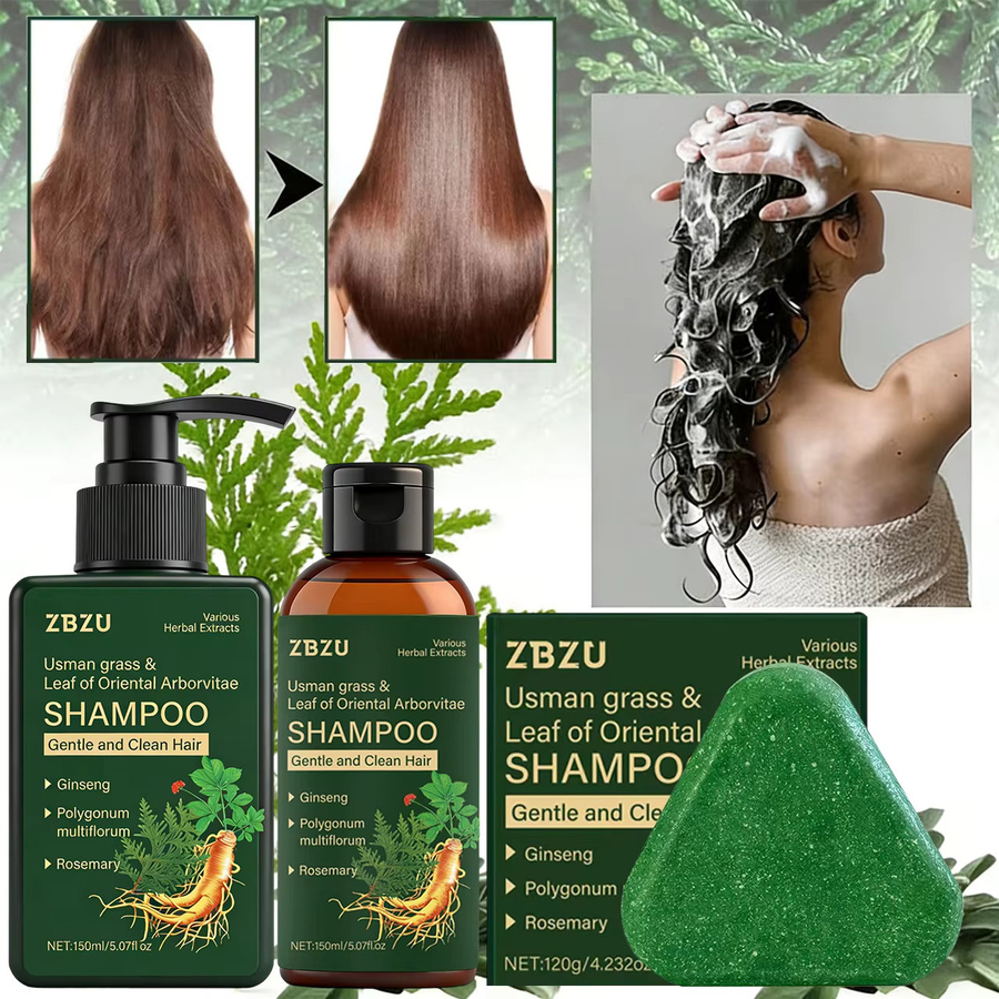 Uisman Shampoo Gras- & Zypressenblatt, 3er-Pack, für fettiges Haar, Unisex - Bild 2