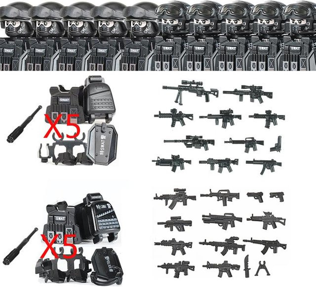 Linyi toy Stadtgebiet Polizei Spezialeinheiten Swat Figuren Gebäude, ab 14 Jahre - Bild 1