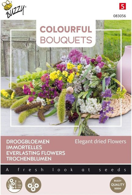 Trockenblumenmischung Elegant Dried Flowers von arborix, Samen für farbenfrohe Trockensträuße, ca. 5 g - Bild 1