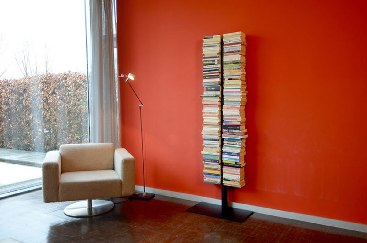 Radius Booksbaum Bücherregal 2-reihig aus Metall in Schwarz Matt - Bild 2