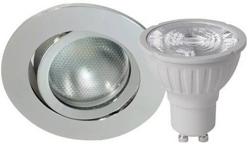 Megatron MT75410 LED-Einbauleuchte GU10 in Weiß, rund und verstellbar - Bild 1