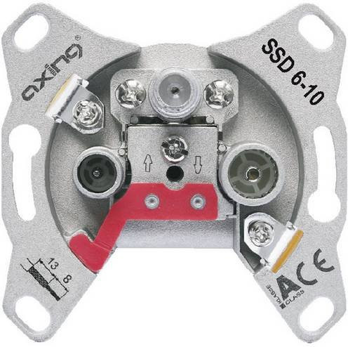 Axing SSD 6-07 Antennendose Unterputz Enddose in Silber - Bild 1