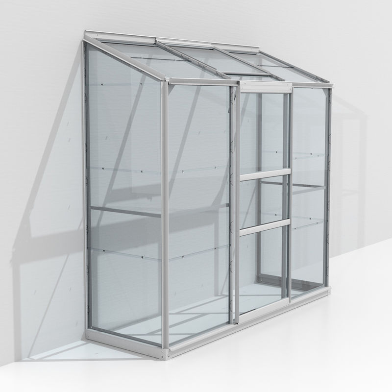 Vitavia Anlehngewächshaus Styx 1300 aus Aluminium in Silber mit ESG-Glas, B/H/T: 192,8 x 182,3 x 68,8 cm - Bild 2