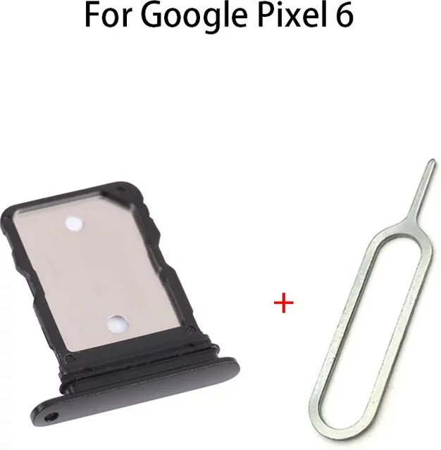 SIM-Kartenfach Sockel Leser Halter Slot für Google Pixel 6 in Schwarz - Bild 1