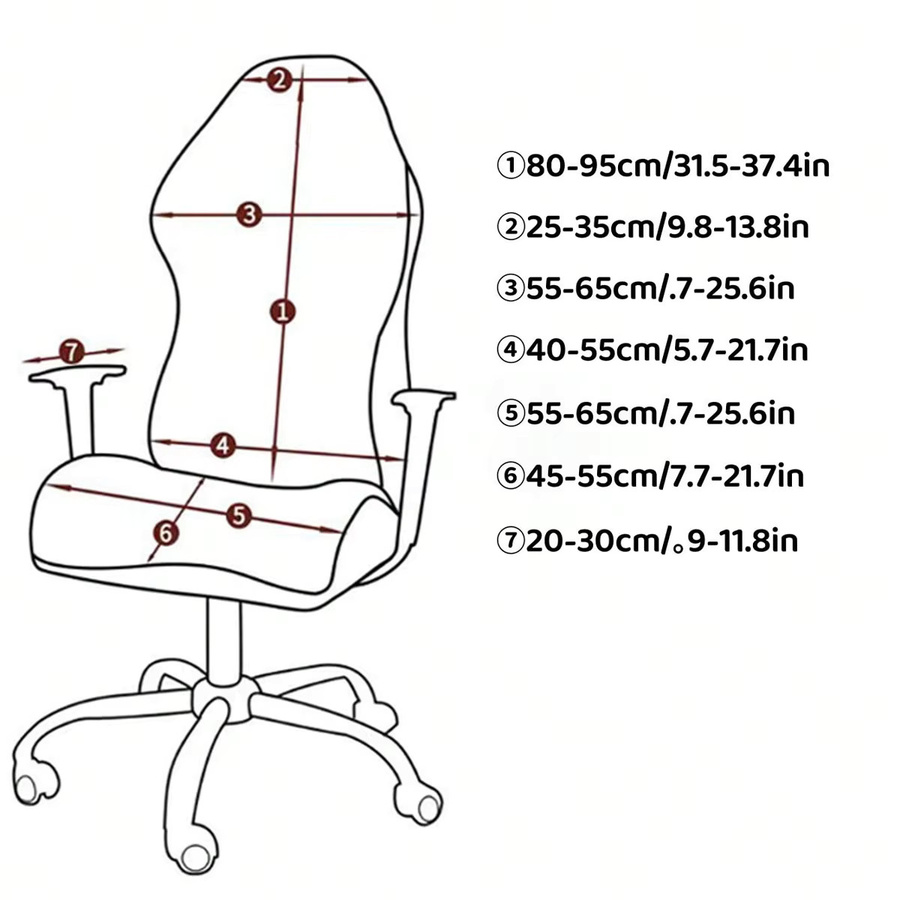 Waschbarer Gaming-Stuhlbezug in Grau als schützende Schutzhülle für Bürostühle und Sessel, tierhaarabweisend und aus Polyester - Bild 2