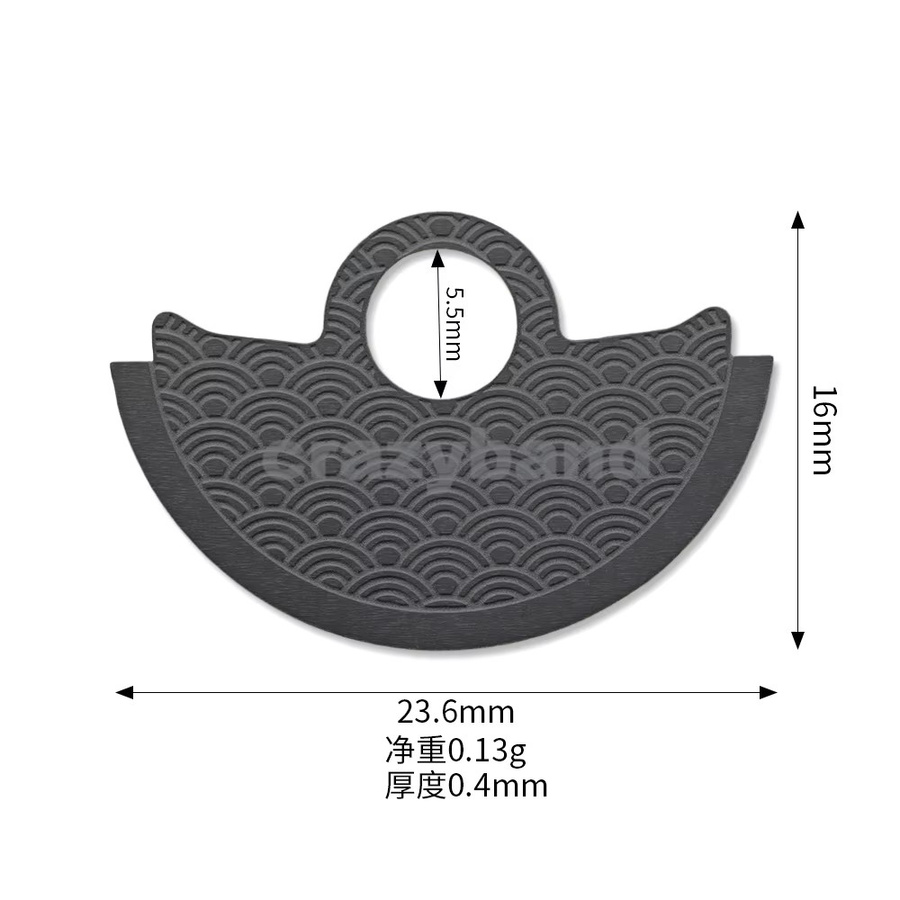 Hammerrotor Metallpatch Wellenmuster, Messing, für NH35 NH36 4R35 4R36 7S Uhrwerk - Bild 5