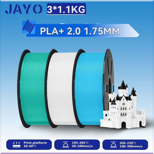 JAYO PLA Plus 2.0 Filament für FDM 3D-Drucker, 3,3 kg - Bild 1