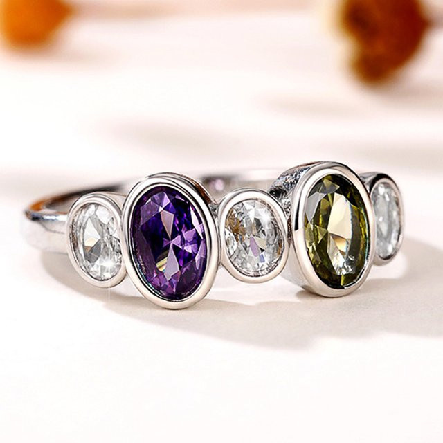 Huitan Fashion Design Ringe, Silber, Zirkonia, Damen - Bild 1