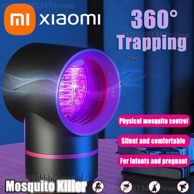 Xiaomi Mückenkiller-Lampe mit Ionenreinigung, tragbare Mini-Insektenfalle in Grau, elektrischer Mückenvernichter mit USB-Aufladung für Innenräume - Bild 1