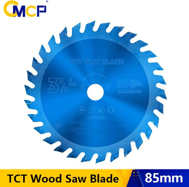 CMCP TCT-Kreissägeblatt mit Hartmetall für Holz, Nano-blau beschichtet, Durchmesser: 85 mm - Bild 1