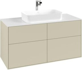 Villeroy & Boch Finion Waschtischunterschrank Wandmontiert in Weiß, B/T/H: 120 x 60,3 x 50,1 cm - Bild 1