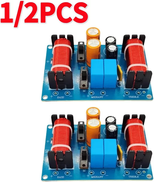 ALLOYSEED 150 W 3-Wege Lautsprecher Crossover mit EPCOS+KONEK Kondensatoren, einstellbarer Frequenzteiler für Höhen, Mitteltöner und Bass, Multicolor - Bild 1
