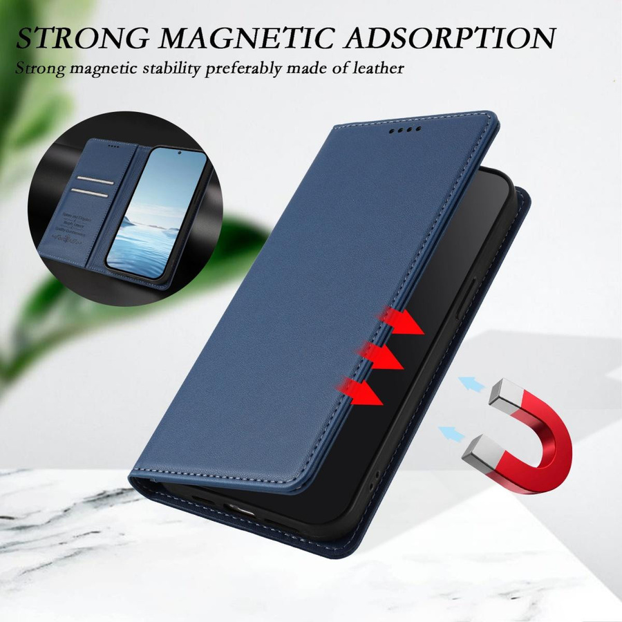 Magnetische Leder-Geldbörse Klapphülle für Sony Xperia 10 V, 10 IV, 1 VI, 1 V, 5 IV in Blau - Bild 1
