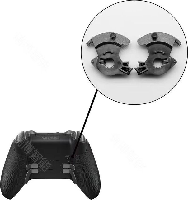 Microsoft Ersatzteil-Set für Xbox Elite Series 2 Controller in Schwarz mit Gehäuseschale, Tasten, LB RB Trigger und D-Pad Reparaturzubehör - Bild 1