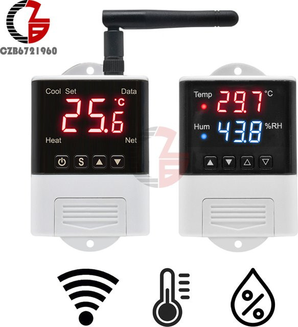 Voktta Wifi Temperatur- und Feuchtigkeitsregler Digitaler Thermostat und Humidistat für Brütmaschinen und Automatisierung 12V 110V 220V - Bild 1