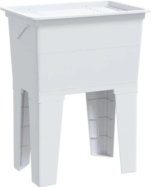 vidaXL Wäschekanne aus Kunststoff in Weiß B/T/H: 59 x 41 x 75 cm - Bild 1