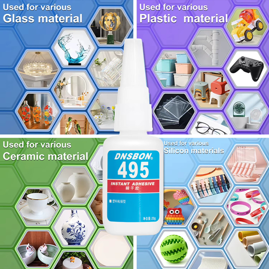 495 Superkleber professioneller transparenter Cyanacrylat-Kleber für Kunststoff, geruchlos und schnell trocknend - Bild 2