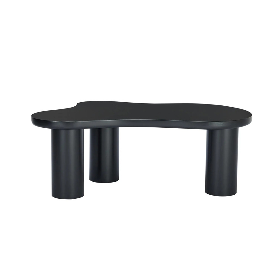 okwish Couchtisch in Wolkenform mit modernem Design, Schwarz, B/T/H: 107 x 66 x 40 cm - Bild 2