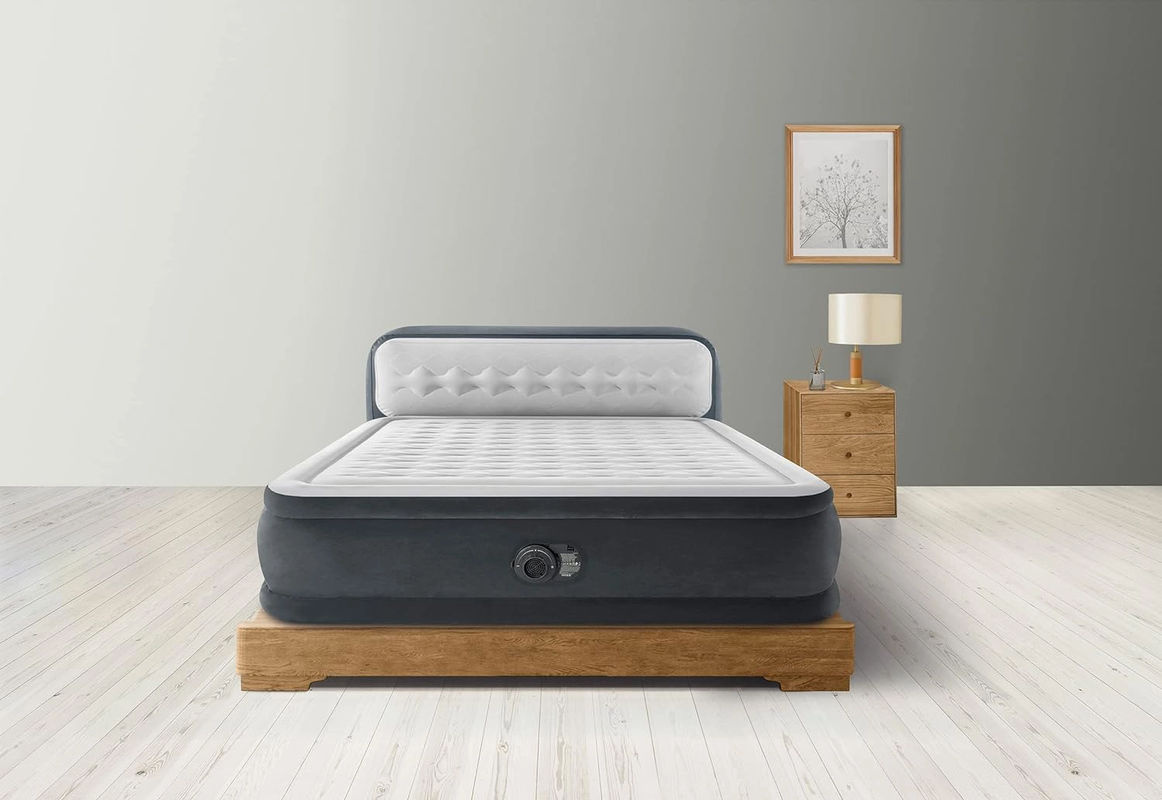 Intex Luftbett Dura-Beam Deluxe Ultra Plush, grau, B/T/H: 152 x 236 x 86 cm - Bild 6