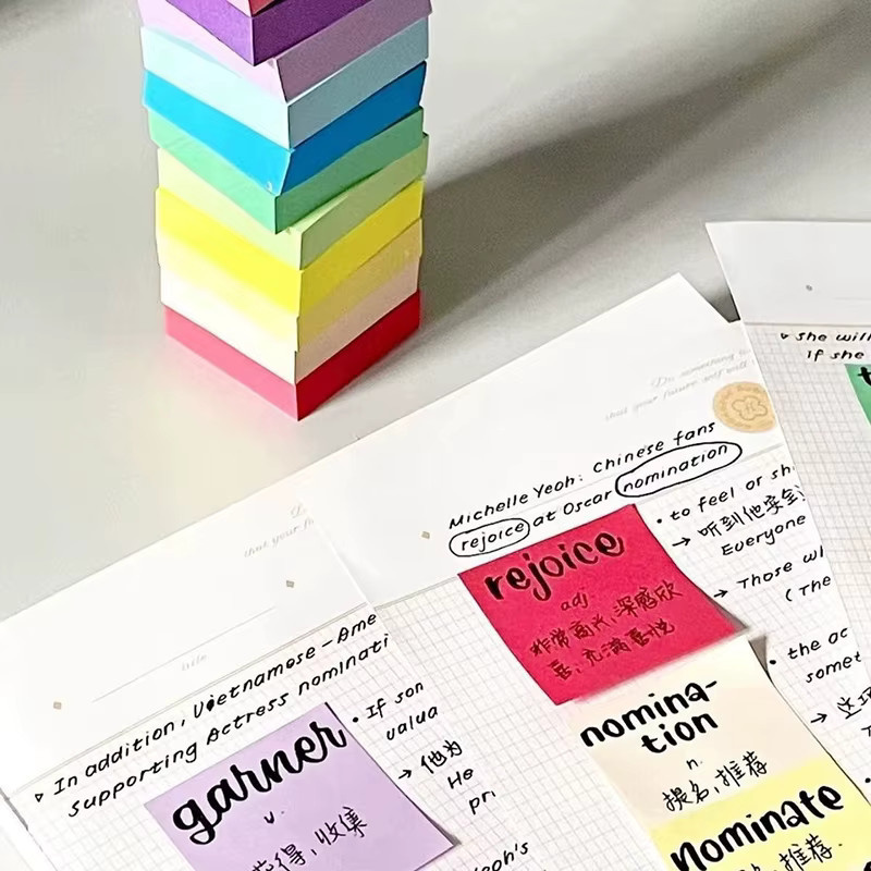 CHENJ 11-teiliges Set Planer Aufkleber und Memo Pads in fluoreszierenden Farben für Schule und Büro - Bild 1