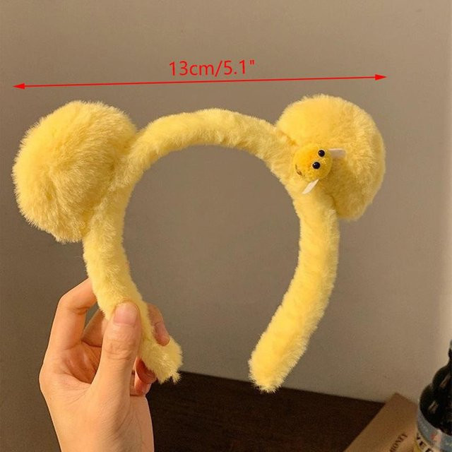 Linyi toy Haarband, Bienenbär Ohren Plüsch, Damen, Mädchen, Unisex - Bild 1