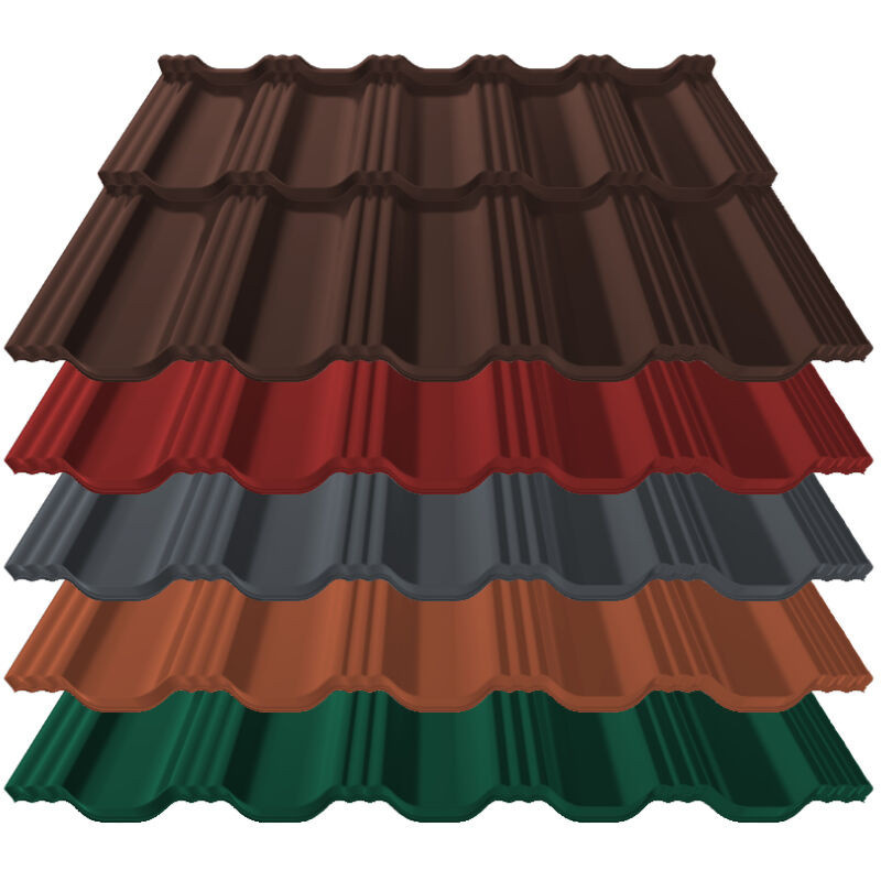 Blachotrapez Pfannenmodul Germania Simetric aus Stahl in Multicolor, Modullänge: 35 cm - Bild 1