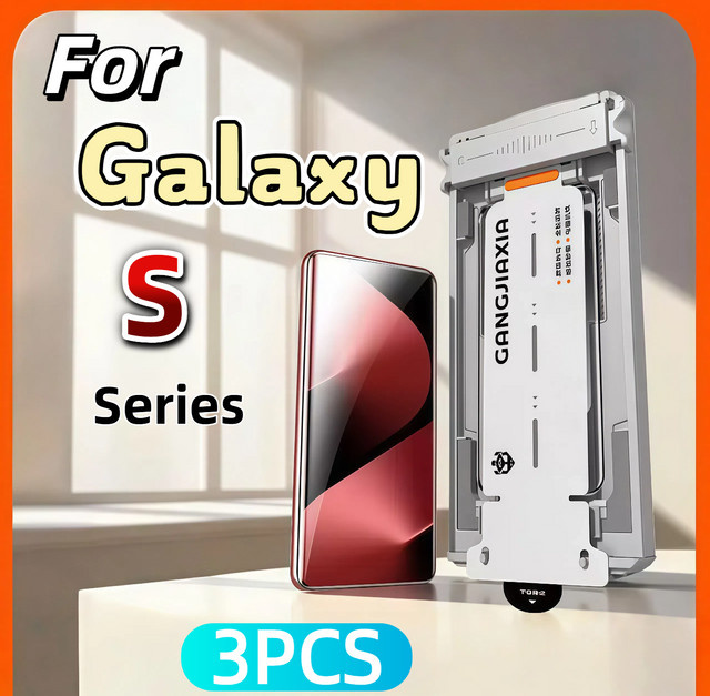 3-teiliges Samsung Keramikfolien-Displayschutz-Set für Galaxy S25 S24 S23 S22 S21 Ultra und Note 20, transparent - Bild 1