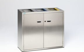 VAR Wertstoffsortiersystem aus Edelstahl mit 270 l Fassungsvermögen in Silber - Bild 1