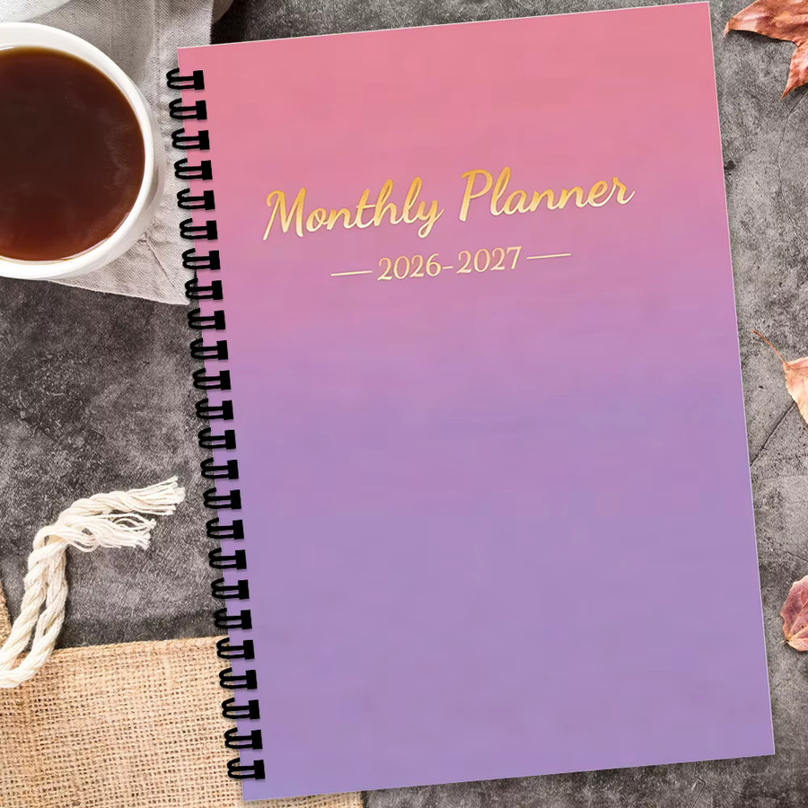 Planer Januar 2026 bis Dezember 2027 mit Monatsübersicht, A5 Softcover Spiralbindung für Schule, Büro und Zuhause - Bild 2