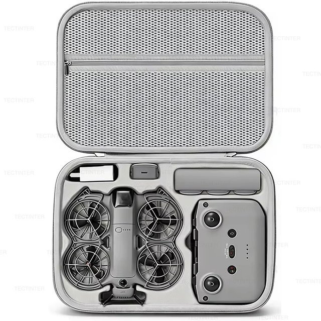 DJI NEO 2 EVA-Tragetasche in Grau mit Hartschalen-Schutzhülle für RC-N3 Fernbedienung und Zubehör - Bild 1