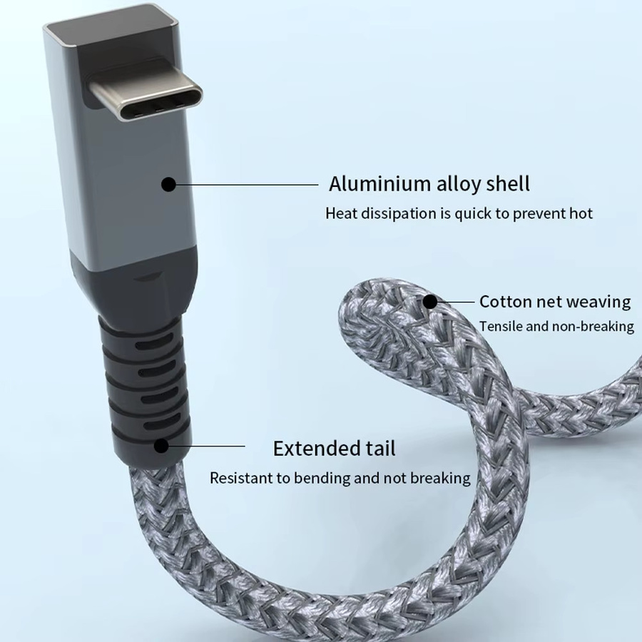 UGOURD USB 4 Thunderbolt 4 Typ C Winkelkabel mit 40Gbps, 240W und 8K Unterstützung für EGPU und SSD Boxen - Bild 4