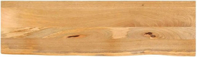 vidaXL Tischplatte aus massivem Mangoholz mit Baumkante, Braun, B/T/H: 120 x 30 x 3,8 cm - Bild 1