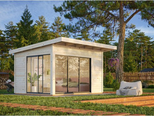 Palmako Gartenhaus Andrea Slide aus Fichtenholz in Braun, Pultdach, B/T/H: 390 x 300 x 264 cm - Bild 2