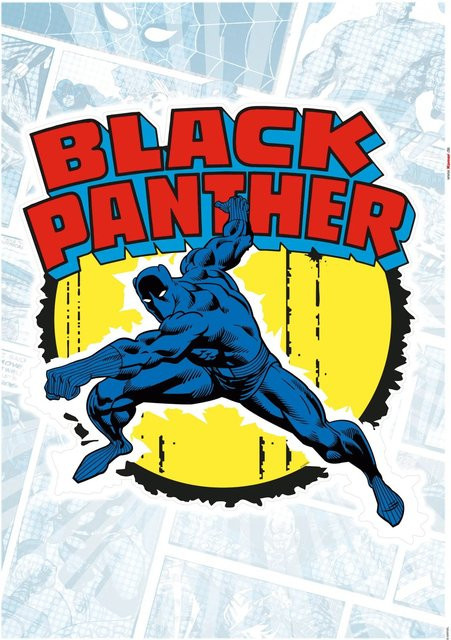 Komar Deko-Sticker Black Panther Classic in Schwarz, Breite: 50 cm, Höhe: 70 cm - Bild 1