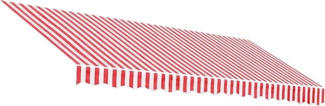 vidaXL Markisenbespannung aus Polyester, Rot-weiß gestreift, B x H: 4 x 3 m - Bild 1