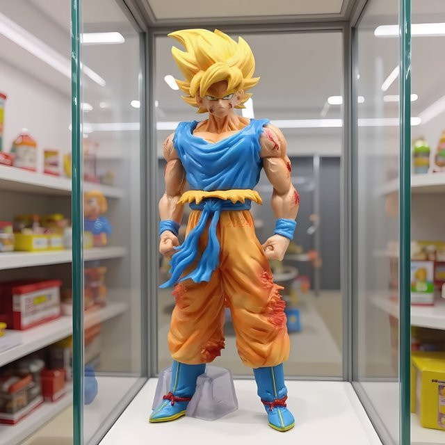 Bandai Dragon Ball Super Saiyajin Battle Damaged Goku, Einzelfigur, 24 cm - Bild 1