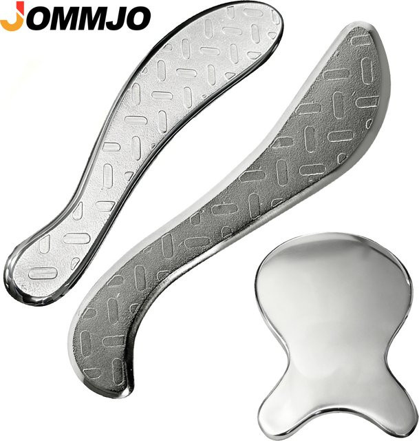 JOMMJO Gua Sha Gesichtsmassagegerät aus Edelstahl, Unisex - Bild 1