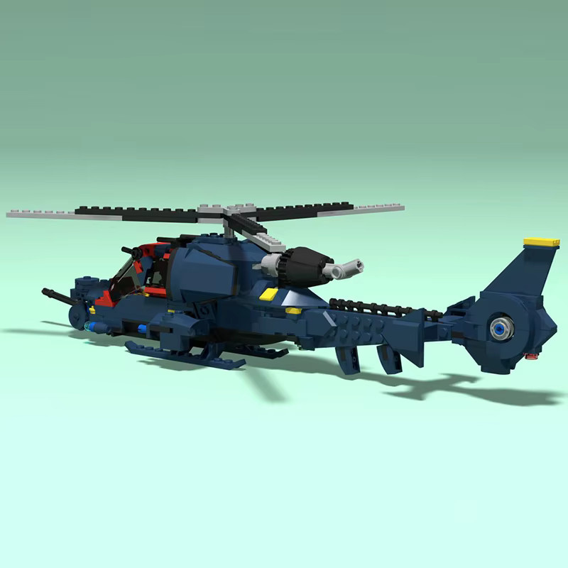 INMOCTOY Blue Thunder Hubschrauber, Baustein, Militär Serie, Flugzeug Spielzeug - Bild 3