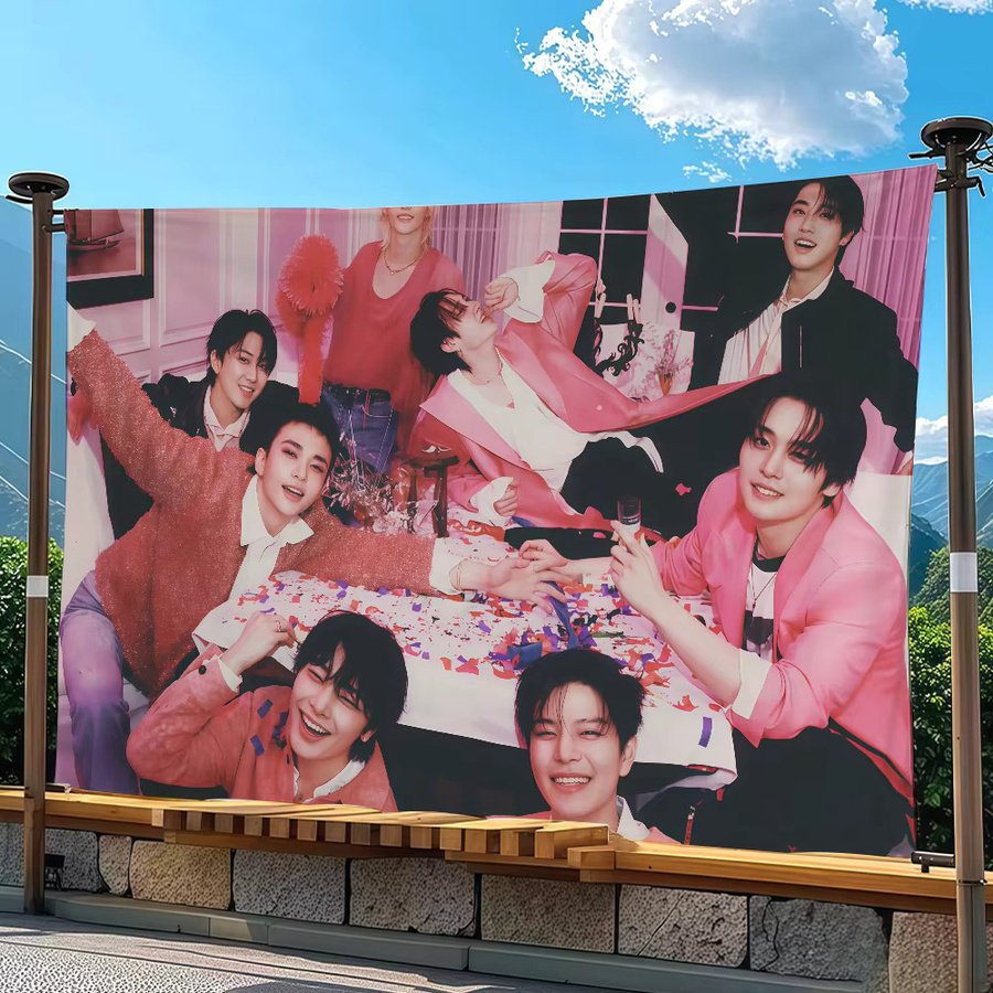Dekorative Flagge der Musikgruppe S-Strays von Warner Bros. in Multicolour, Wandkunst Banner für Innen- und Außenbereich, Breite: 60 cm, Höhe: 40 cm - Bild 5