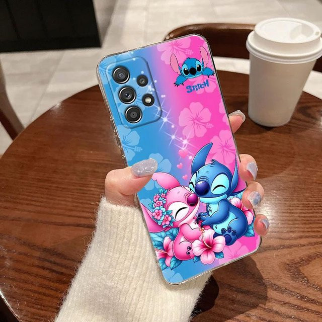 Disney Stitch und Engel Freunde transparente weiche Schutzhülle für Samsung Galaxy A57 A37 A56 A36 A55 A54 A35 A26 A07 A17 A16 A06 A34 A15 A14 5G - Bild 1