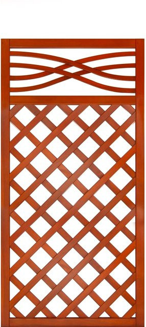 Zaunelement Malaga mit geflochtenem Geflecht von Andrewex in Teak, Höhe: 180 cm, Breite: 90 cm - Bild 1