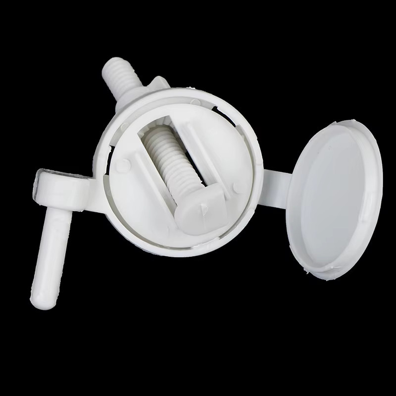 2er-Set Toilettensitzschrauben aus weißem Nylon als Befestigungsset für Scharniere und Reparaturen - Bild 4