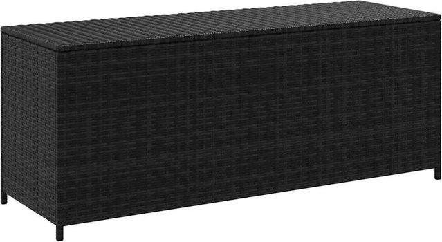 vidaXL Garten-Auflagenbox aus Poly Rattan und Metall in Schwarz, B/T/H: 150 x 50 x 60 cm - Bild 1