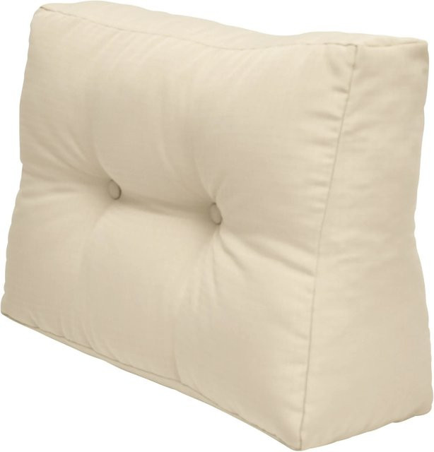 Beautissu ECO Elements Palettenkissen aus Baumwolle in Natur Beige B/T/H: 60 x 40 x 20 cm - Bild 1