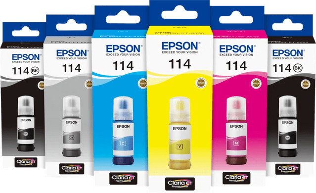 Epson 114 Tintenflaschen Set 6-farbig für EcoTank ET-8500 und ET-8550 - Bild 1