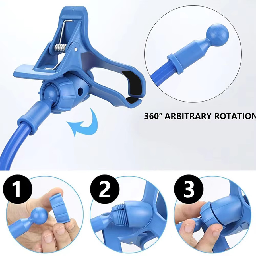 Universal Flexibler Handyhalter mit 360 Grad Rotation und Clip für Bett und Schreibtisch, Rot - Bild 5