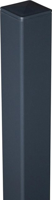 GroJa Aluminium Zaunpfosten Anthrazit zum Einbetonieren B: 6 cm, T: 6 cm, H: 150 cm - Bild 1