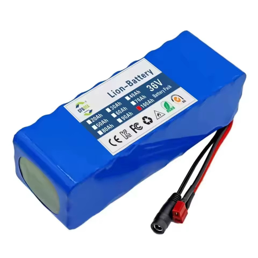LOLRKO Li-Ion Akku 36V 100Ah 10S3P mit integriertem 15A BMS und 42V 2A Ladegerät in Blau - Bild 2
