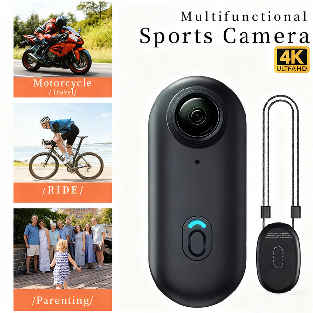 JETO 4K Action Kamera mit WIFI, Wasserdichte Mini Sport Kamera für Motorrad, Fahrrad und Helm, in Schwarz oder Weiß - Bild 1